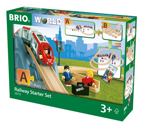 BRIO Train Set - Railway Starter Set "A" -  26 pieces - 33773
