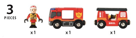 BRIO Vehicle - Emergency Fire Engine - 3 pieces - 33811
