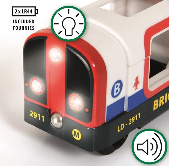 BRIO Train - Metro Train with Sound & Lights -  4 pieces - 33867