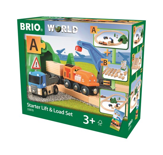 BRIO Train Set - Lift & Load Starter Set - 19 Pce - 33878