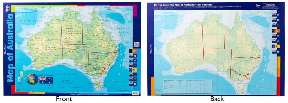 Gillian Miles - Map of Australia Wall Chart