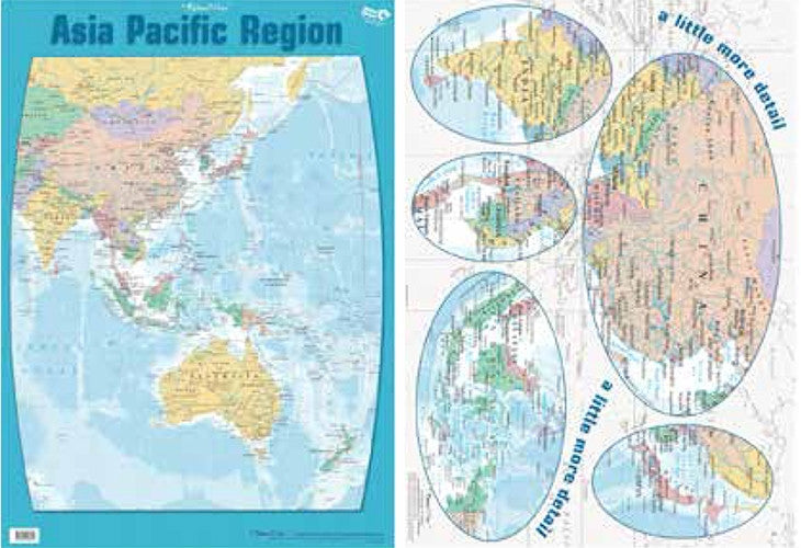 Gillian Miles - Map Asia Pacific Region - Wall Chart