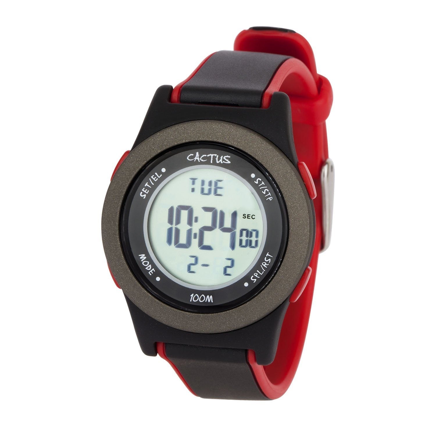 CACTUS Watches -Shine - Digital Kids Watch - Black / Red trim - CAC-125-M01