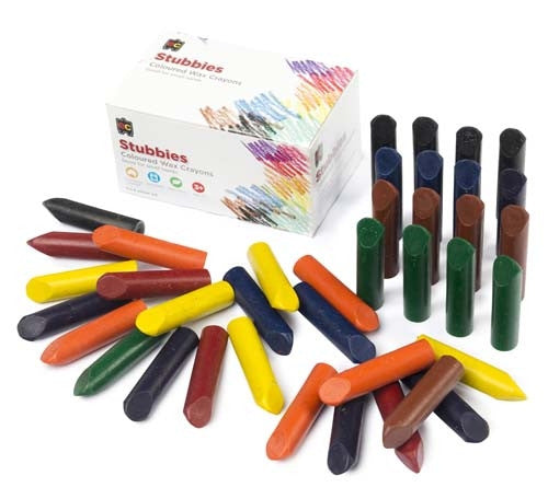 EC Crayons Stubbies -  Assorted Colours - Box of 40