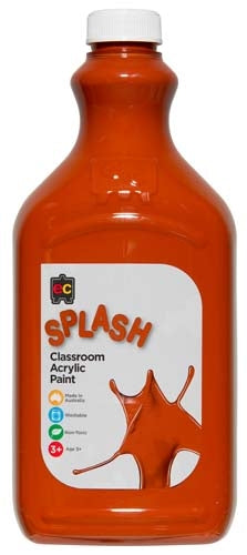 EC Splash Classroom Acrylic Paint - 2 Litre - Choc Fudge (Brown)