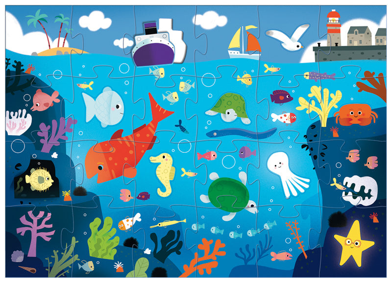 DJECO Puzzle Giant -  Under The Sea - 32 pc preschool