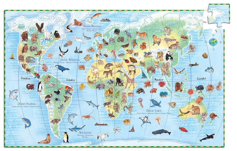 DJECO Puzzle Observation World Animals 100pc