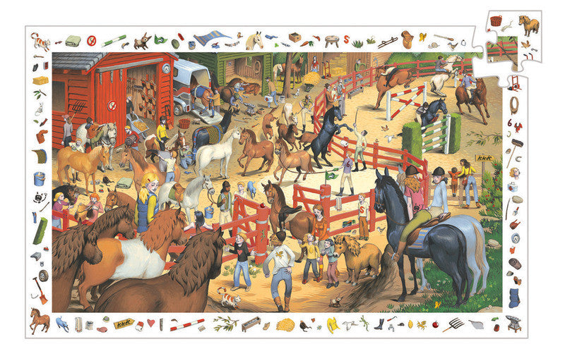 DJECO Puzzle Observation Horse Riding 200pc