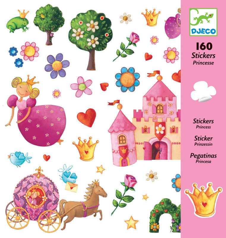 DJECO Stickers Princess - Pack of 160