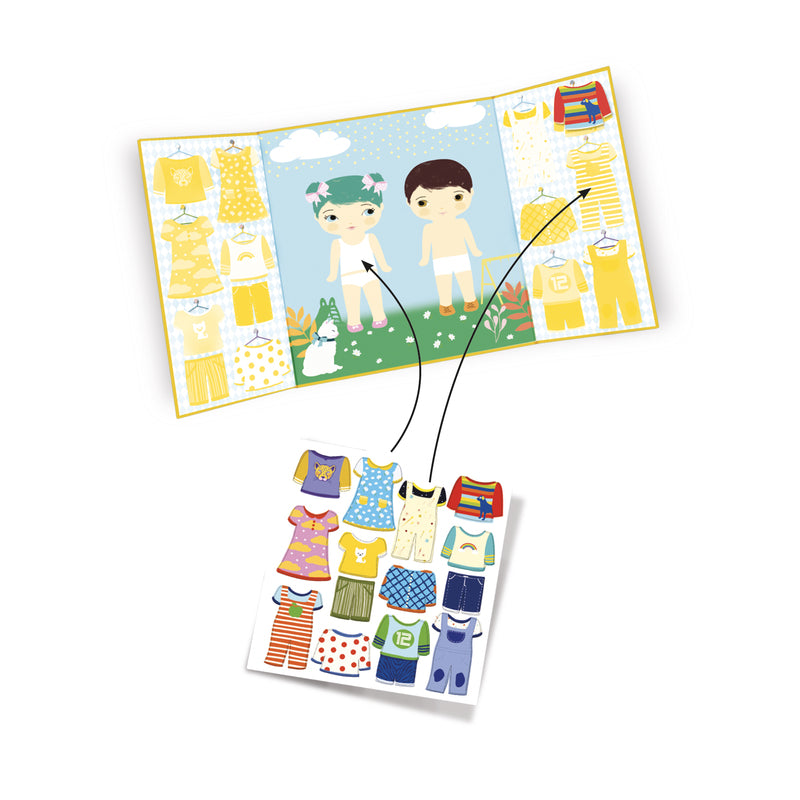 DJECO  Art Kit - Clothes Stickers Set