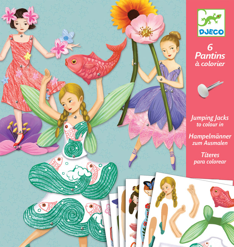 DJECO Art Kits - Paper Puppets - Fairies