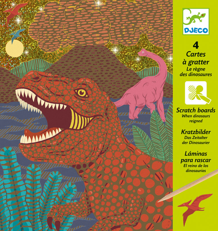 DJECO Art - Scratch Cards - When Dinosaurs