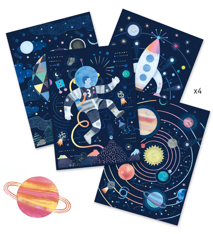 DJECO Art - Scratch Cards - Cosmic Mission