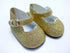 DRESS MY DOLL Shoes Gold Sparkle