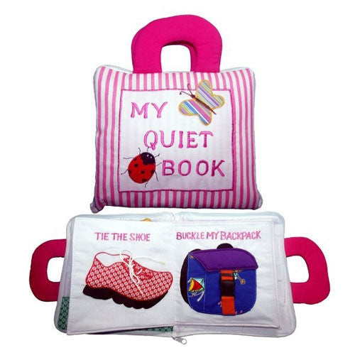 DYLES Quiet Book Pink Stripe - Fabric Activity Book