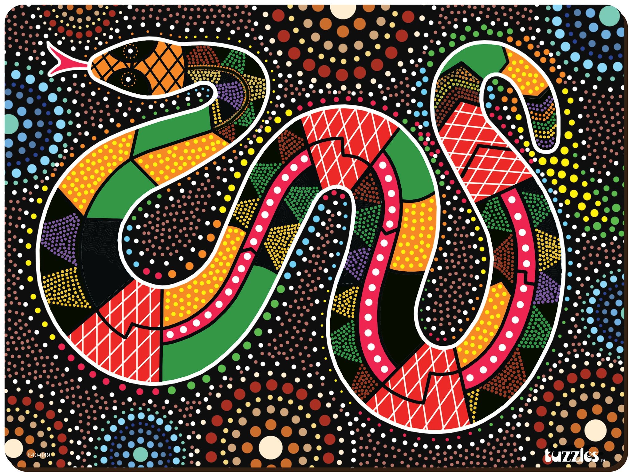 Tuzzles Aboriginal Rainbow Serpent 56pc