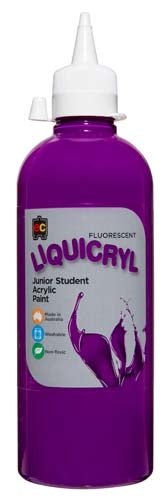 EC Liquicryl Junior Student Acrylic Paint - Fluro - 500ml - Purple