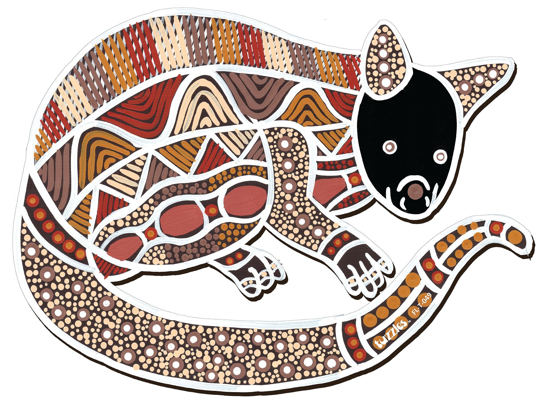 Tuzzles Floor Puzzle Wooden Aboriginal Art Possum