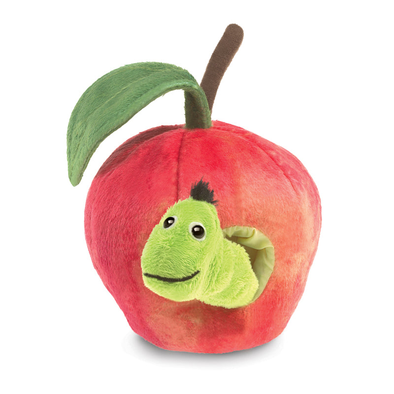 FOLKMANIS HAND PUPPETS Worm in Apple - 3123