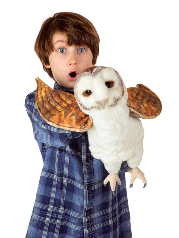 FOLKMANIS HAND PUPPET Barn Owl Puppet