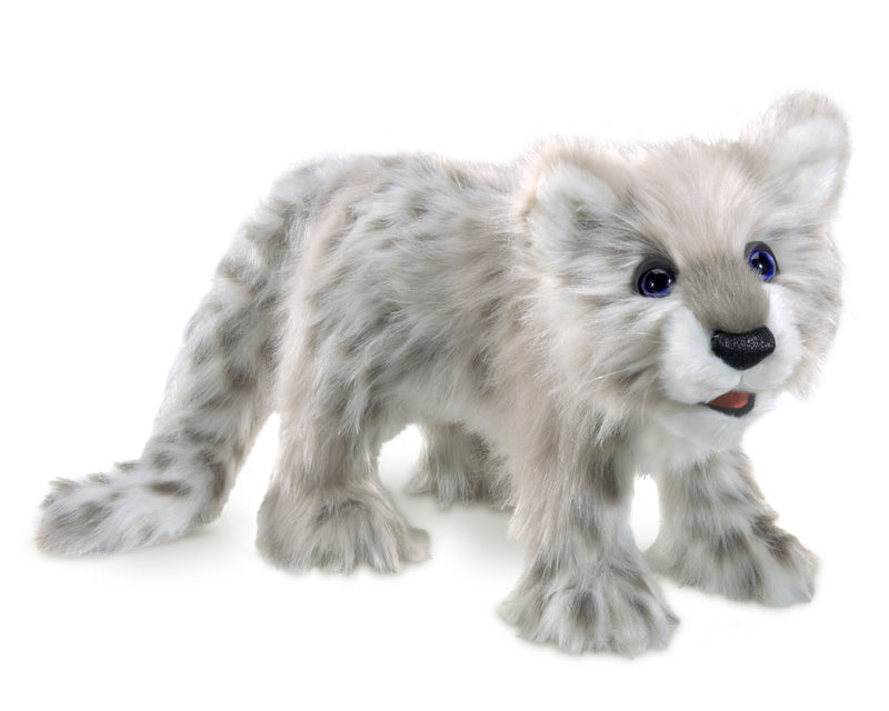 FOLKMANIS HAND PUPPET -  Snow Leopard Puppet