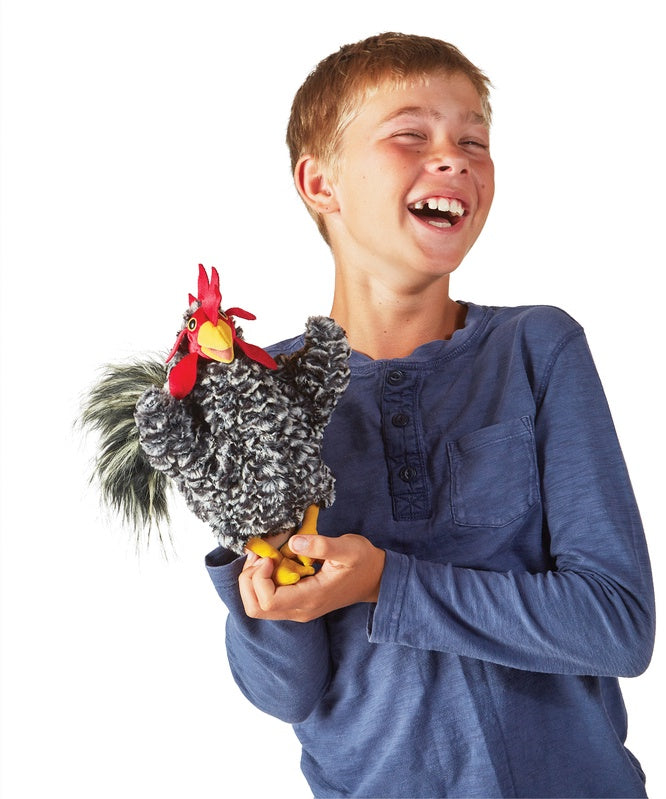 FOLKMANIS HAND PUPPETS -Barred Rock Rooster