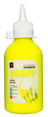 EC Rainbow Paint 250ml Fluro Yellow