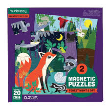 Mudpuppy - Magnetic Puzzle - Forest N&D  - 2 x 20 Pce