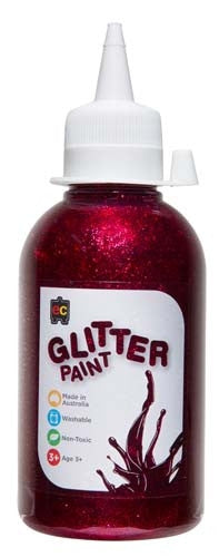 EC Rainbow Paint 250ml Glitter Magenta