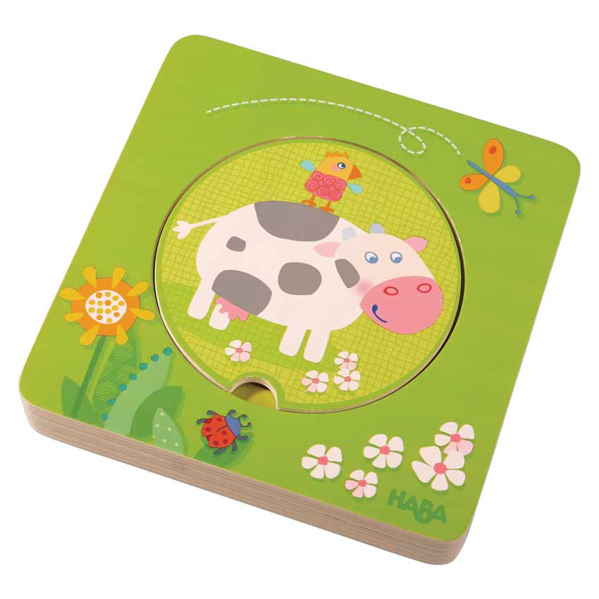 HABA Wooden Layer Puzzle -Farm