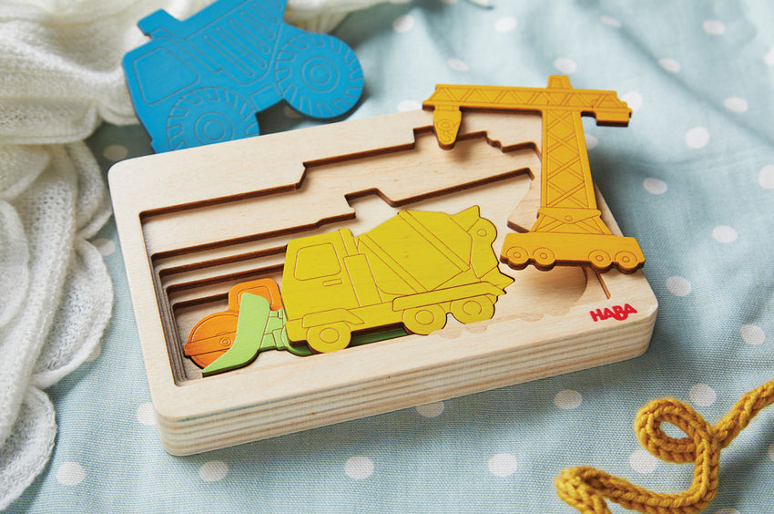 HABA Layer Puzzle - Construction Machinery - 5 layers