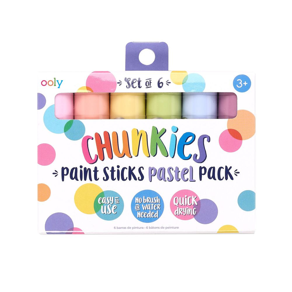 Ooly- Chunky Paint Sticks set of 6 - Pastels