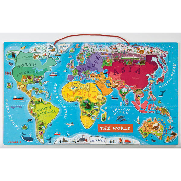 JANOD Magnetic World Map Puzzle