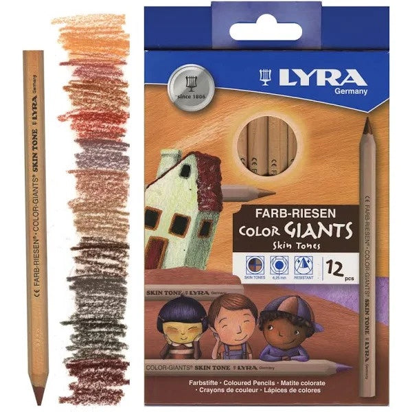 Lyra Colour Pencils-Giants Skin Tones - 12 pcs