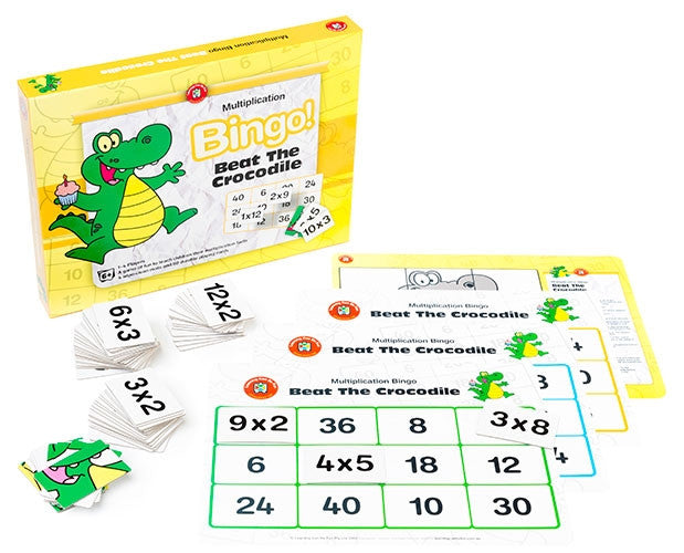 Learning Can Be Fun - Numeracy - Beat the Crocodile Multiplication Bingo