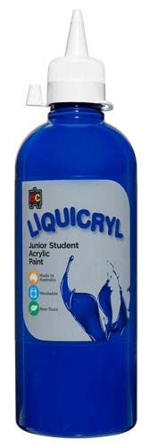 EC Liquicryl Junior Student Acrylic Paint - 500ml - Bright Blue