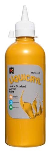 EC Liquicryl Junior Student Acrylic Paint - 500ml  Gold