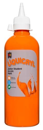 EC Liquicryl Junior Student Acrylic Paint - 500ml Orange