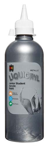 EC Liquicryl Junior Student Acrylic Paint - 500ml Silver