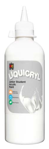 EC Liquicryl Junior Student Acrylic Paint - 500ml White