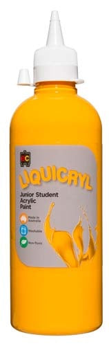 EC Liquicryl Junior Student Acrylic Paint - 500ml Warm Yellow
