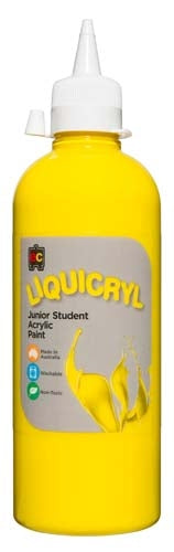 EC Liquicryl Junior Student Acrylic Paint - 500ml Yellow