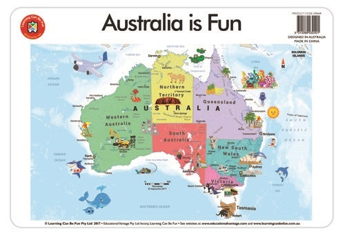 Learning Can Be Fun - Placemat - Australia is Fun
