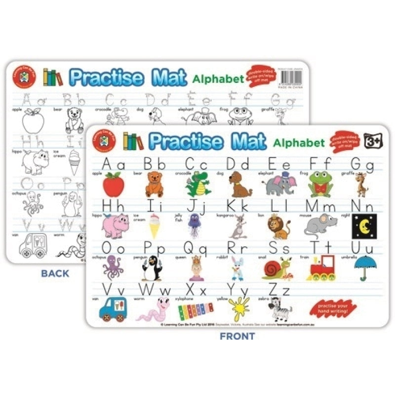 Learning Can Be Fun - Practice Mats - Alphabet