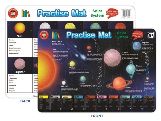 Learning Can Be Fun - Practice Mats -  Solar System