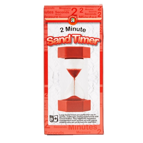 Learning Can Be Fun - Large Sand Timer - 2 Minute - Red