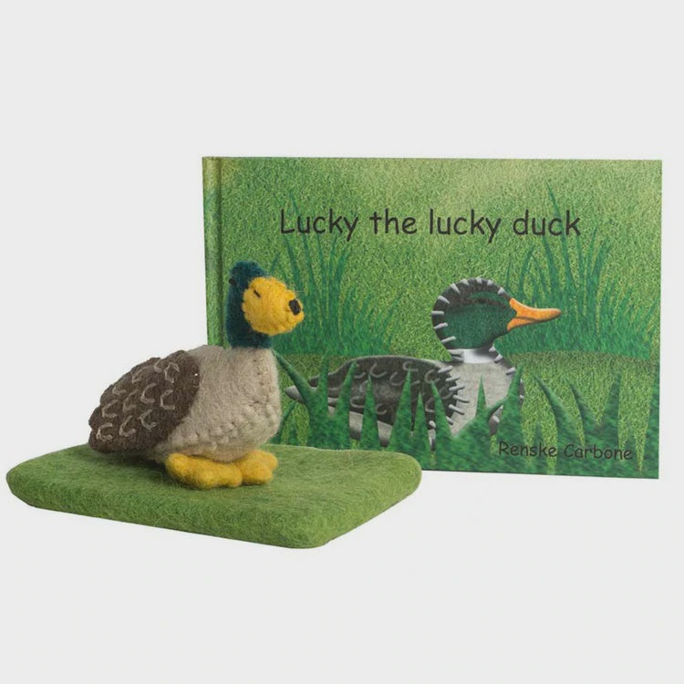 Lucky the lucky duck, book+ duck+ mat