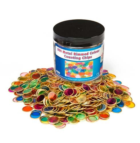 Learning Can Be Fun - Magnet - Metal Rimmed Counting Chips 500