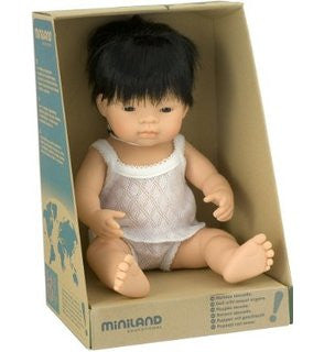 MINILAND Doll Asian Boy 38cm Anatomically Correct Baby Doll