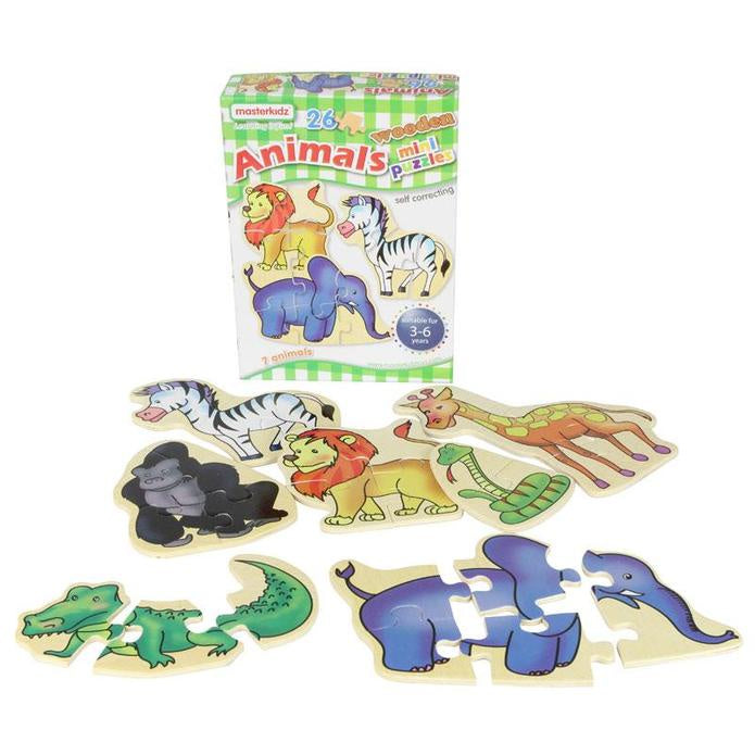MASTERKIDZ Wooden Puzzle - Animals -  Mini Set 7